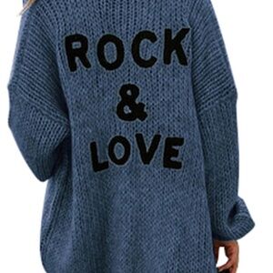 Rock and Love Blue Knit Cardigan